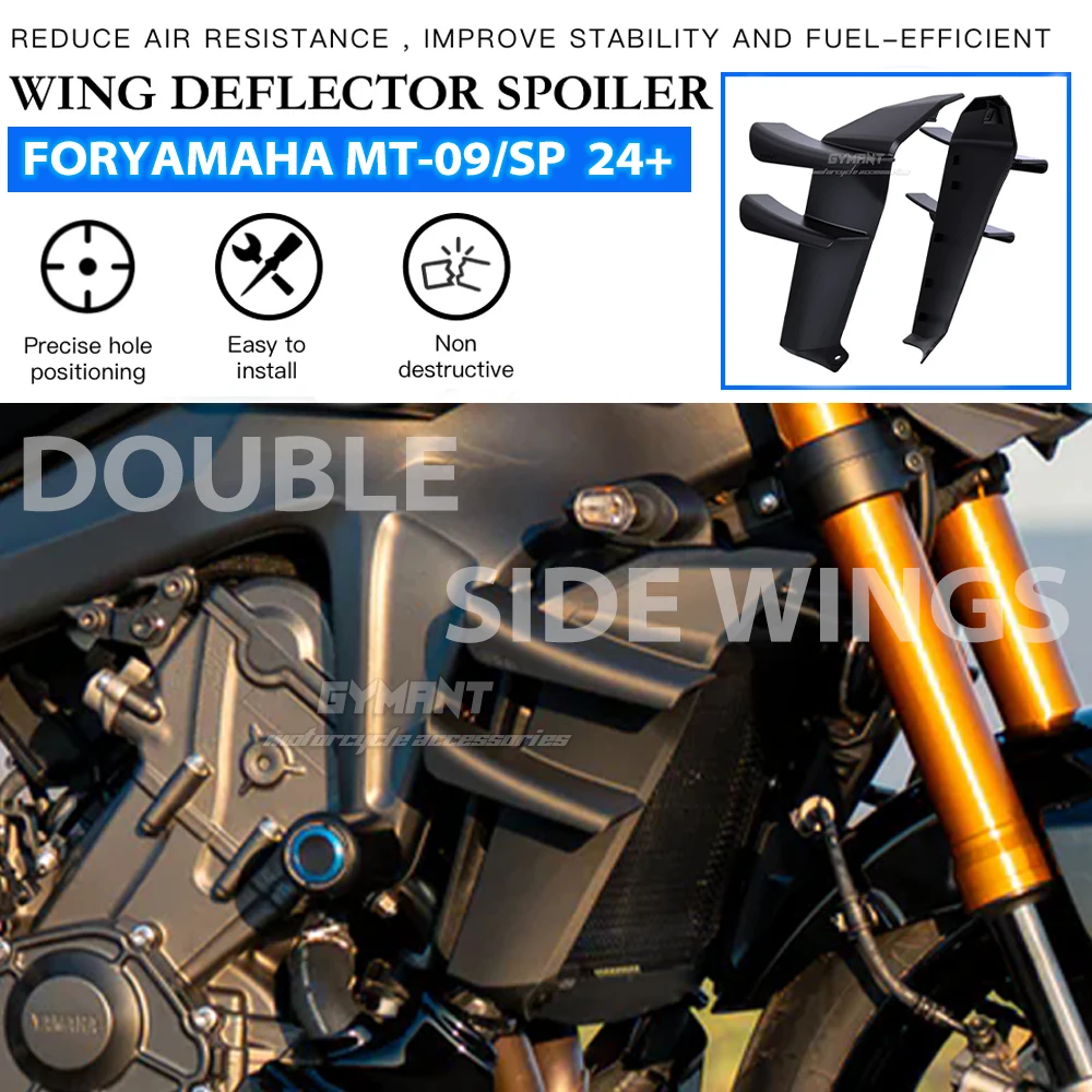 

Fit For YAMAHA MT-09/SP Side Wing Side spoiler FRONTAL SPOILERS MT09 GEN 4 2024 2025 Front spoiler Lower spoiler flank