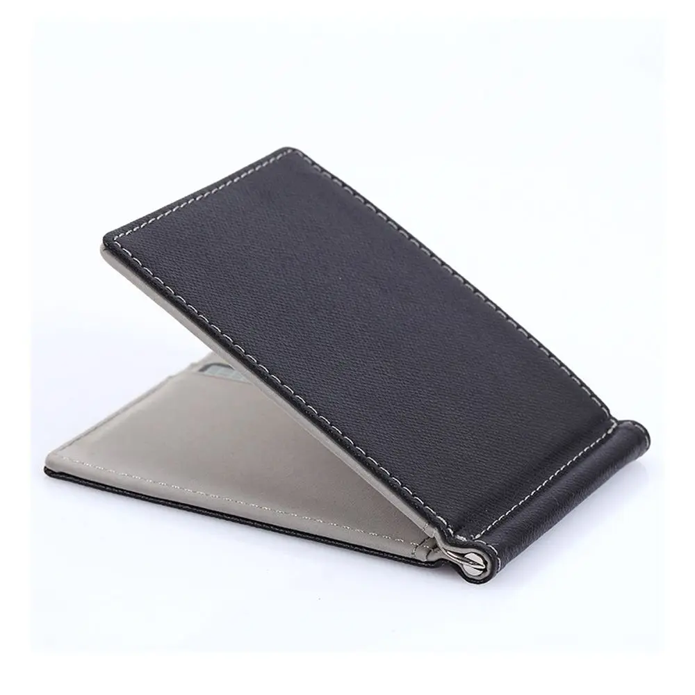 Business Credit Card PU Leather ID Card Holder Short Skin Purses Bifold Money Clip Men Wallet