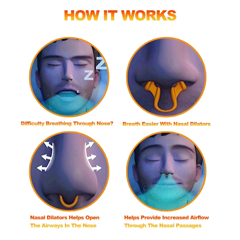 1Pcs Silicone Nose Clip Anti Snoring Nasal Dilator Stop Snore Aid Easy Breathe Improve Sleeping Rhinitis image 4