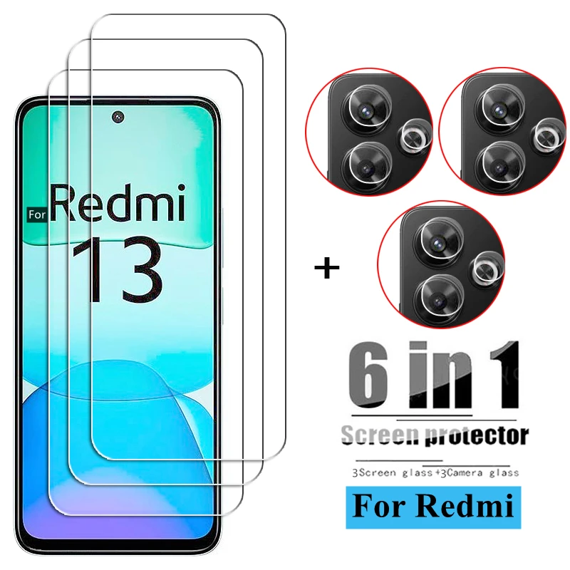 

Full Gule Tempered Glass For Xiaomi Redmi 13 Screen Glass Redmi 13 Screen Protector Protctive Phone Lens Film For Redmi 13