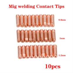 10Pcs/Pack Conductive Nozzle 0.8mm MB-15AK MIG/MAG M6 Welding Weld Torch Contact Tips Holder Gas Nozzle Part Tool Set