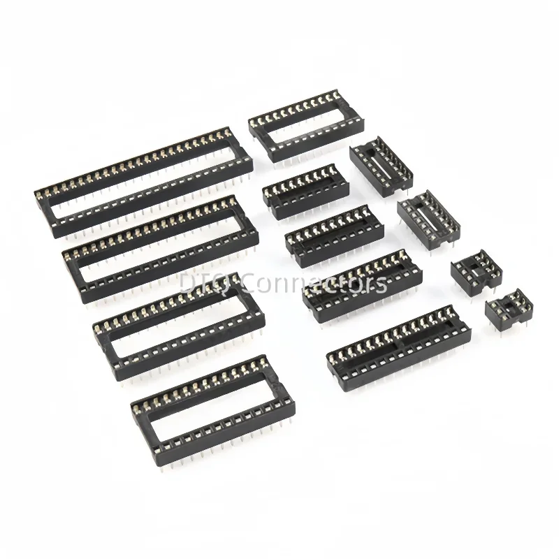 10pcs/lot 6P/8P/14P/16P/18P/20P/24P/28P DIP IC sockets Adaptor Solder Integrated Circuits sockets