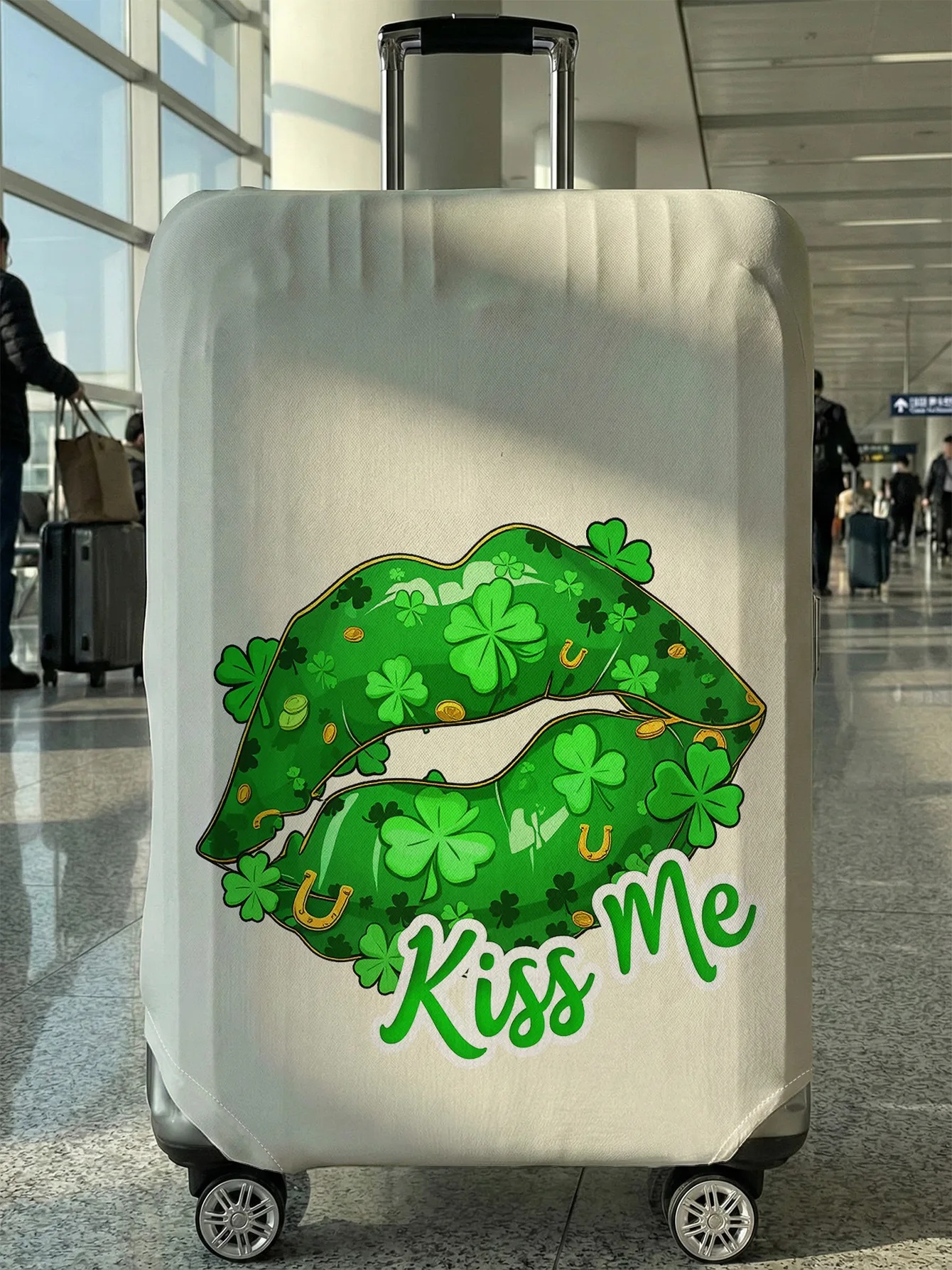 

Clover red lip luggage protection cover, suitable for 18-32 inch luggage covers, luggage handle gloves, travel accessories