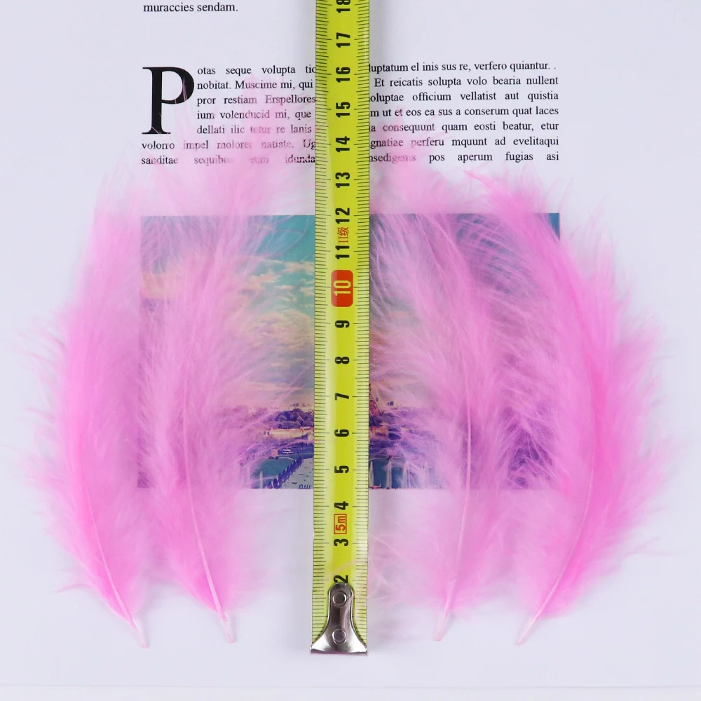 Türkei Marabou Federn Flauschige dekorative Federn Hochzeitskleid DIY Schmuck Dekoration Zubehör Federn 10–15 cm 50 Stück