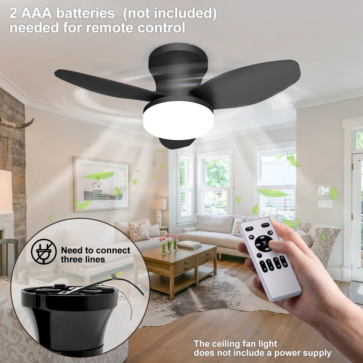 Modern Reversible DC Motor LED Ceiling Fan with Light Remote 6 Speeds Dimmable Timer for Living Room Balcony Home Decor