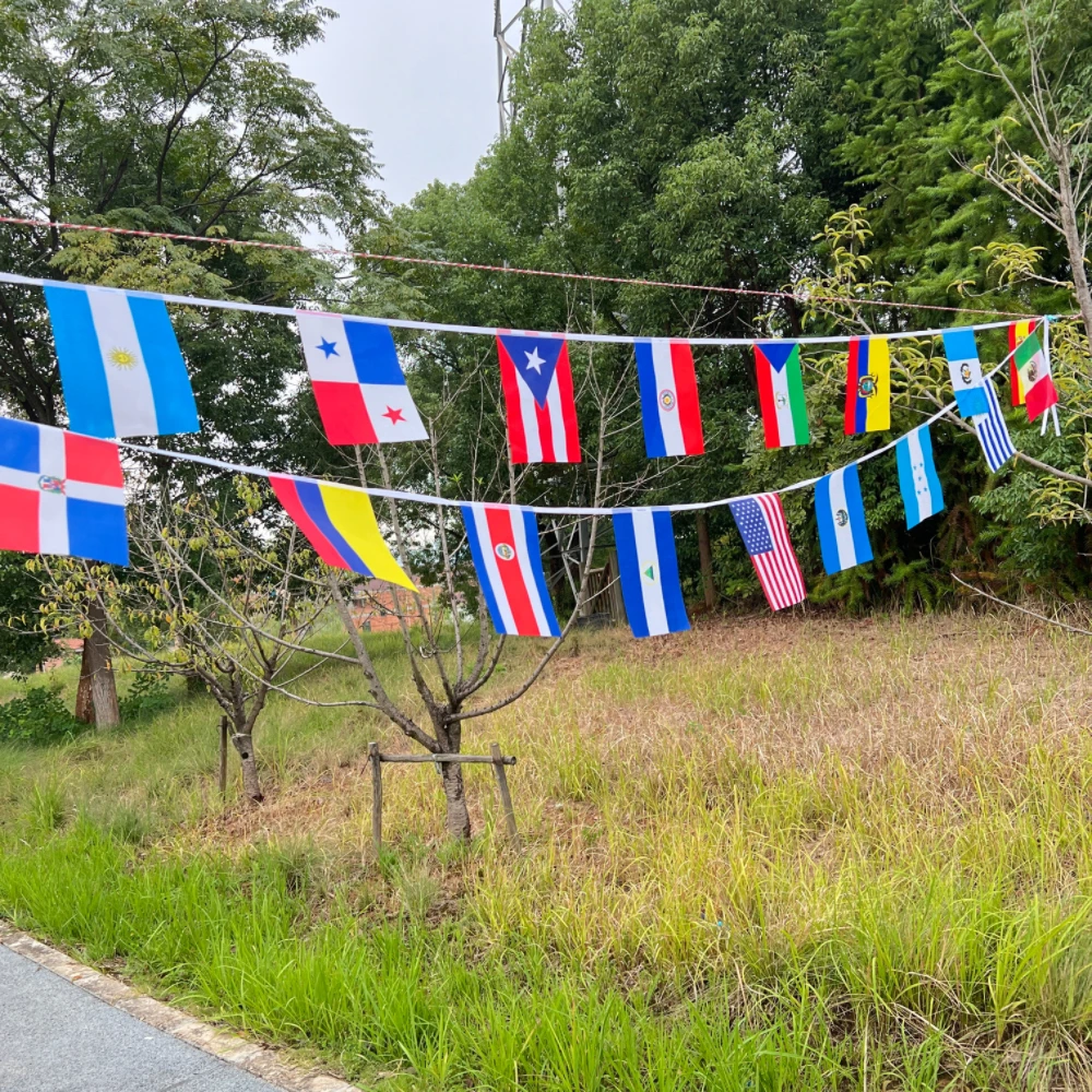 Banderas de países de América Latina, 14x21cm21 unids/set banderas de países de América Latina, bandera de Latino surtida de habla en español