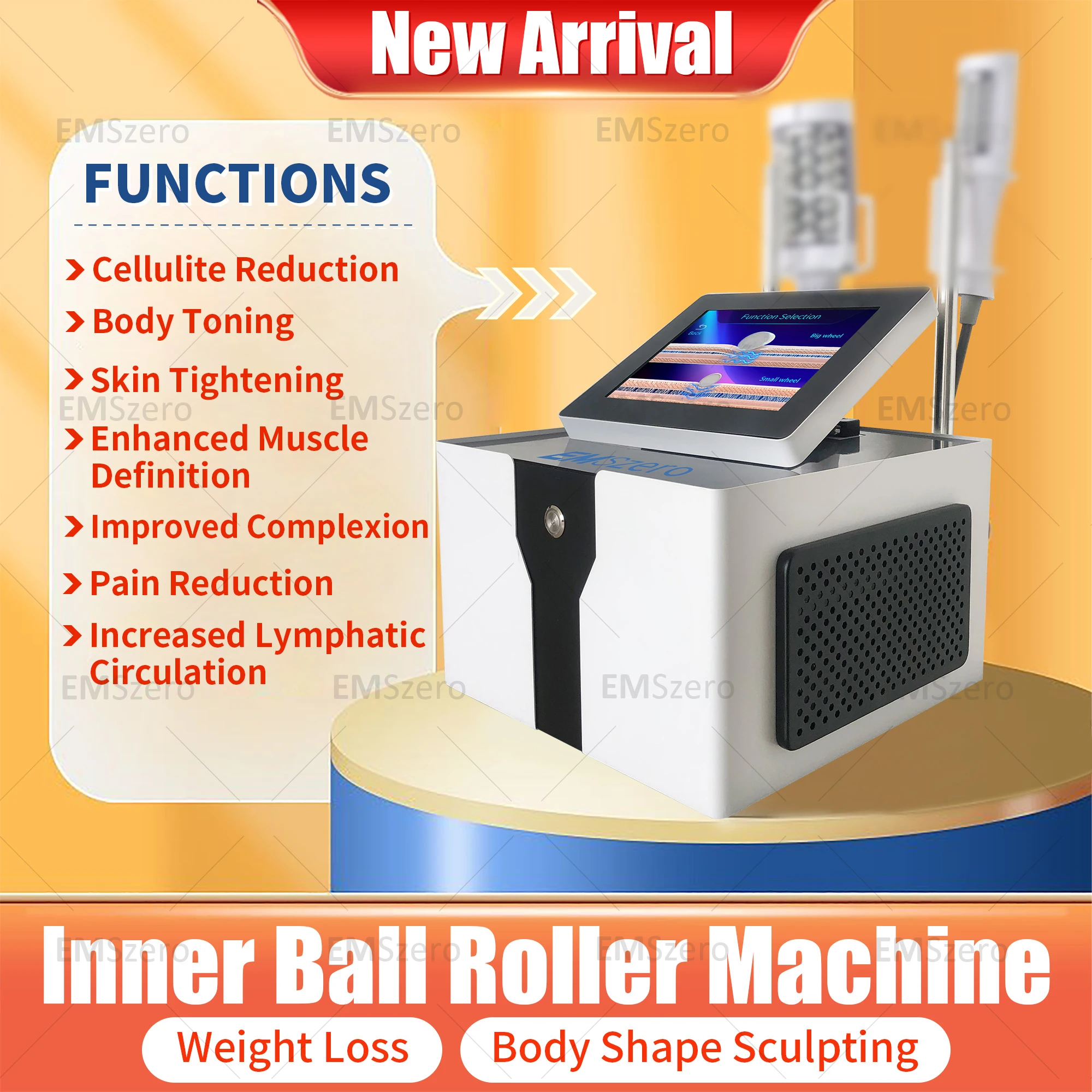 Emszero Body Sculpt Roller Machine EMSzero Inner Ball Face Body Slimming Microcorrent Muscle Stimulator SPA Device