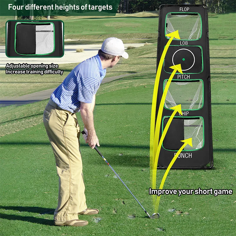 Golf practice net Cutting net Foldable cutting Indoor four-grid target Putter storage