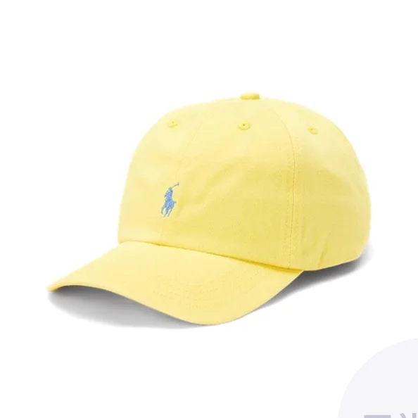 Polo Ralph Lauren Embroidery Letter Cotton Baseball Caps Kids' Bright Yellow CWPOHGSYJ420204