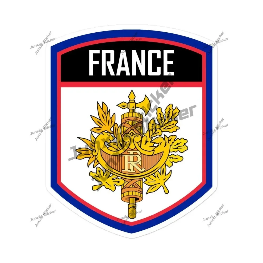 

France Coat Of Arms Flag Emblem Vinyl Stickers Exterior Accessories Outdoor Waterproofing Stickers On Car Gadgets Cover Scratche