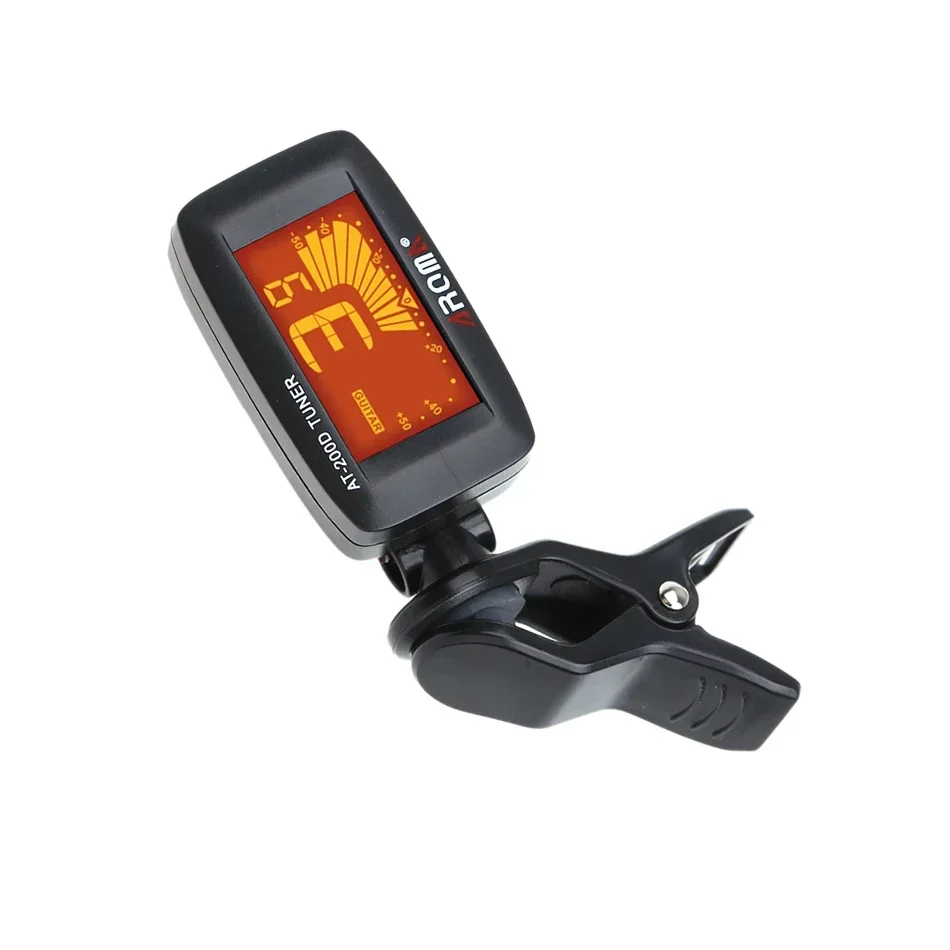 Aroma AT-200D High Quality Clip On Guitar Tuner Portable Universal Digital Tuner for Chromatic Guitar Bass Ukulele Violin