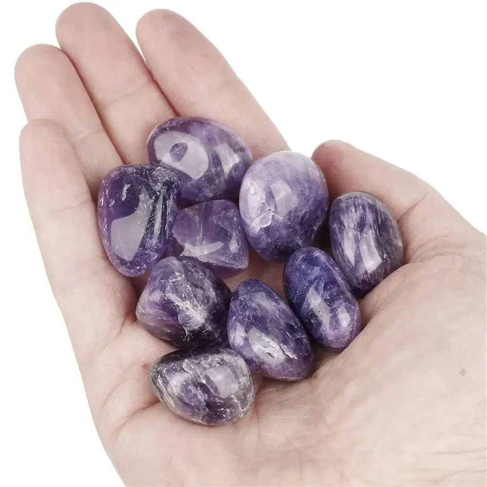 

Natural Amethyst Stones Tumbled Stone Crystal Quartz Healing Home Decor