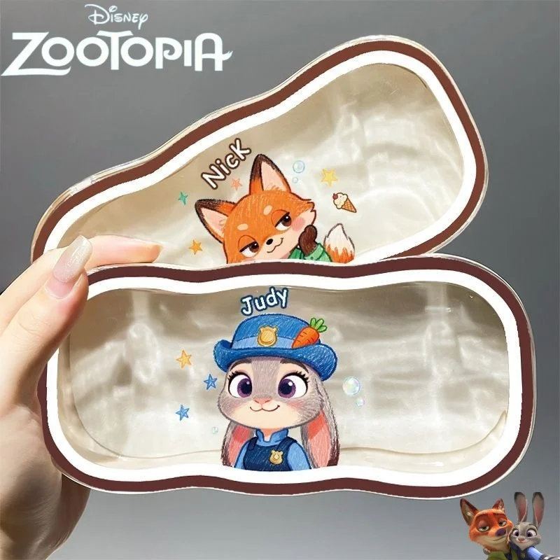 

Cute Disney Series Zootopia Nick Judy New Creative Cartoon Pattern Simple Fashion Portable Magnetic Glasses Case Holiday Gift