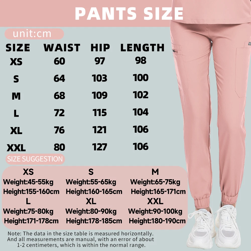 Stretch Medical Nurse Uniforms Bottoms donna uomo accessori clinici scrub pantaloni Beauty Spa Work Pants