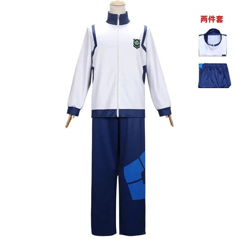 Disfraz de Cosplay de Blue Lock Reo Nagi Bachira Isagi Chigiri, ropa deportiva con cremallera, chándal, sudadera con capucha, ropa de Carnaval de Halloween