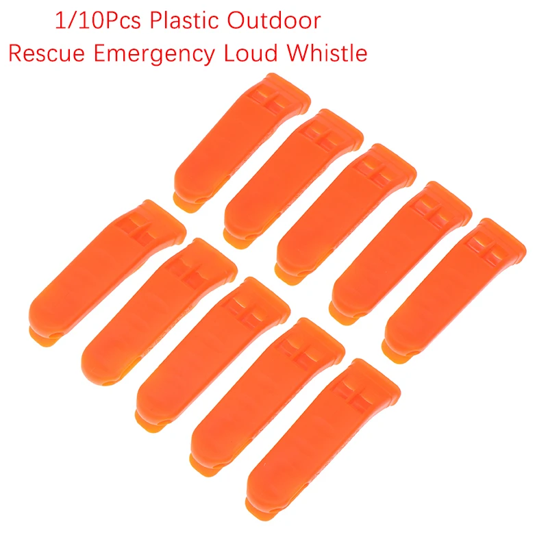 1/10Pcs PP Plastic Outdoor Camping Hiking Survival Rescue Emergency Loud Whistle Sports Match Double Pipe Dual Band Whistle