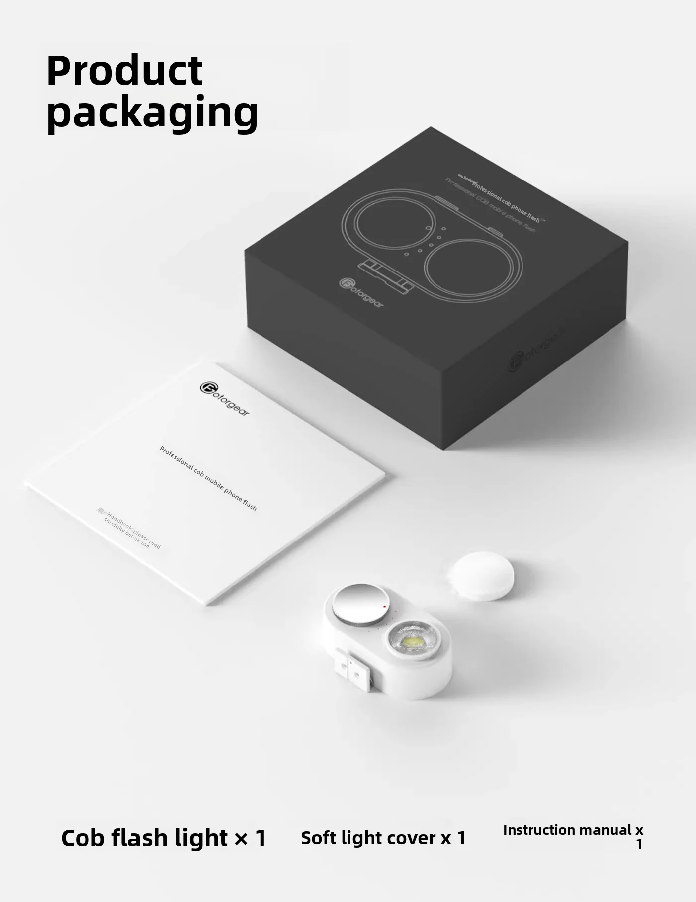 Fotorgear 15W Mini Magnetic COB Flash Video Light Portrait Night Photography For Xiaomi iPhone Huawei Vivo Smartphone view 6