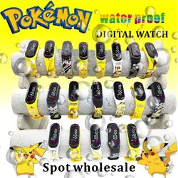 Pokémon Pikachu Gengar Cute Digital Watch Toy Kawaii Anime Figure Couple Watch Electronic LED Student Watch Kids Birthday Gifts