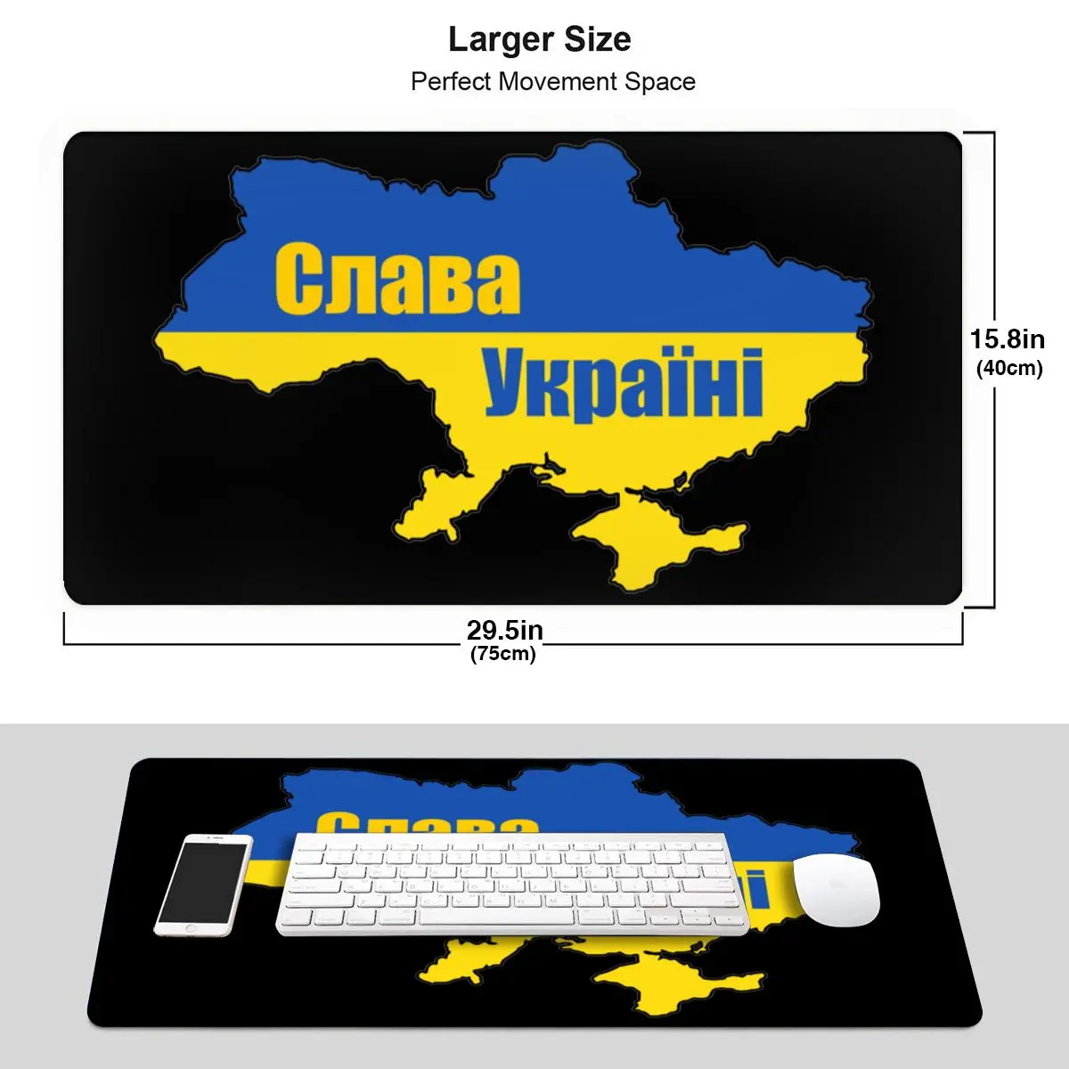 Slava Ukraine Gaming Mouse Pad PC Mouse Mat Nation Map Big Fabric Mousepad for Gamers