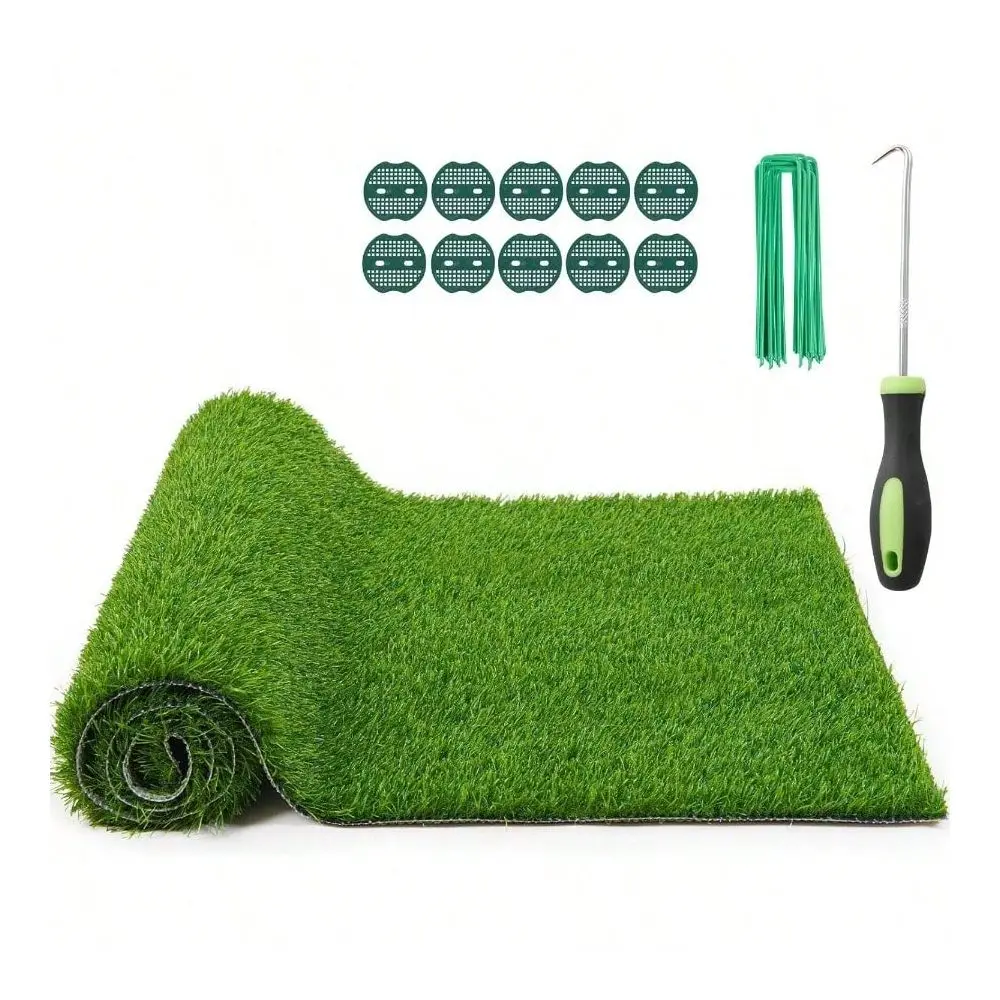 

Artificial Grass Rug Indoor Outdoor Grass Turf With Drainage Holes, Pet Friendly Dog Grass, Garden Lawn Balcony Patio Backyard