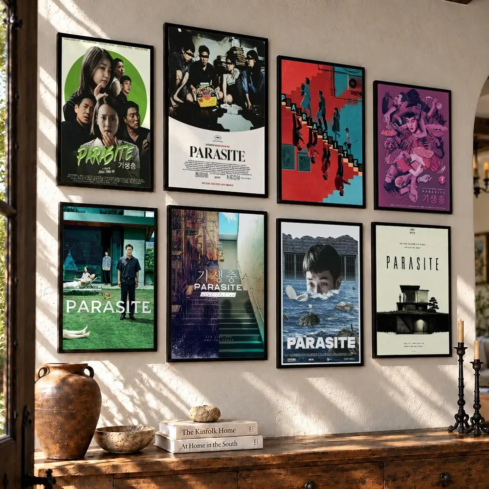 movie Parasite Poster Waterproof HD Self Stick Poster Unframed Wall Art Decor for Home Room Decoration Gift