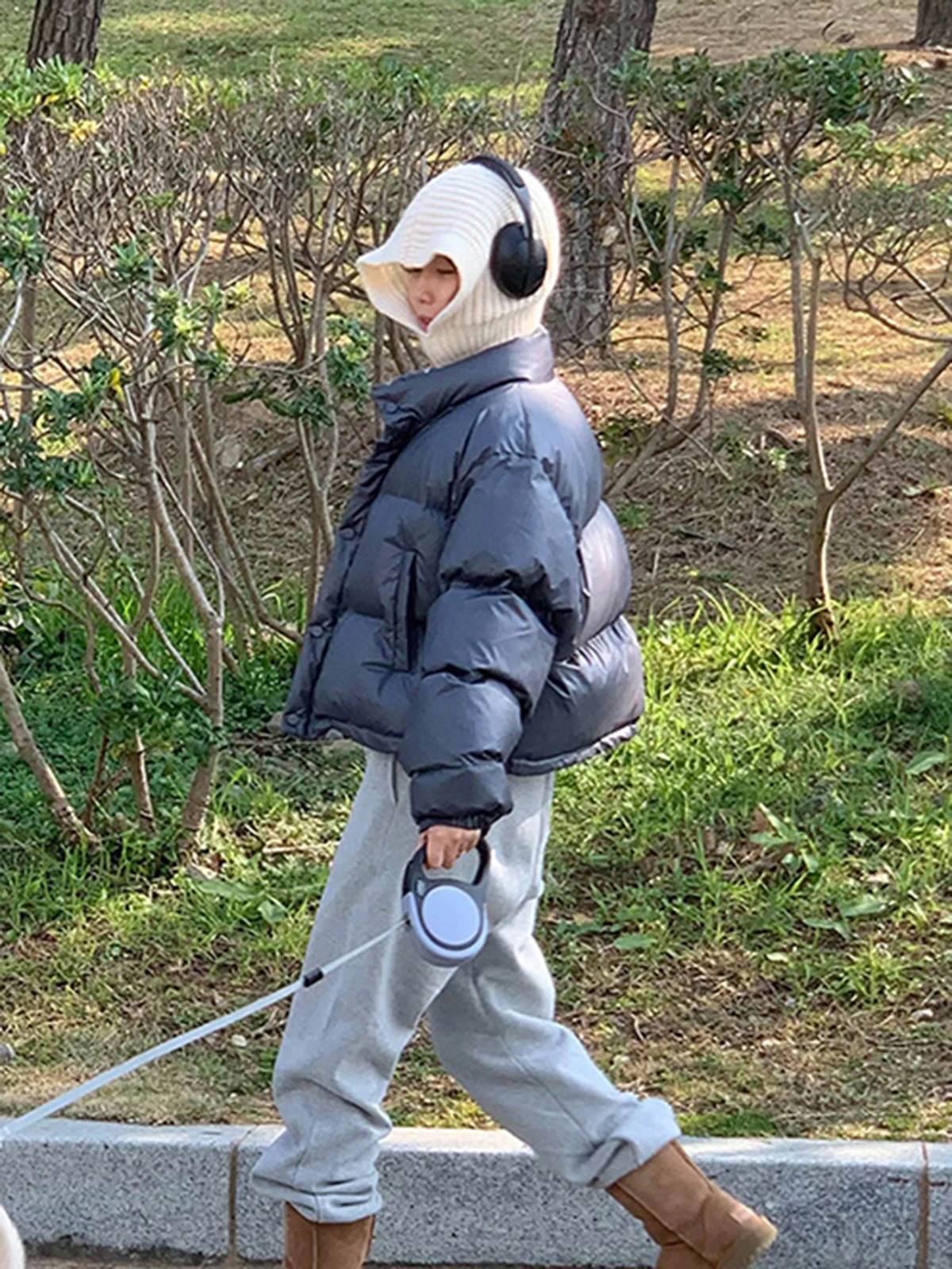 

ort Puffer Jaet Women's Winter Faion Stand Collar Thi Warm Small Size Bread 90 White Du down Coat Korean Sle