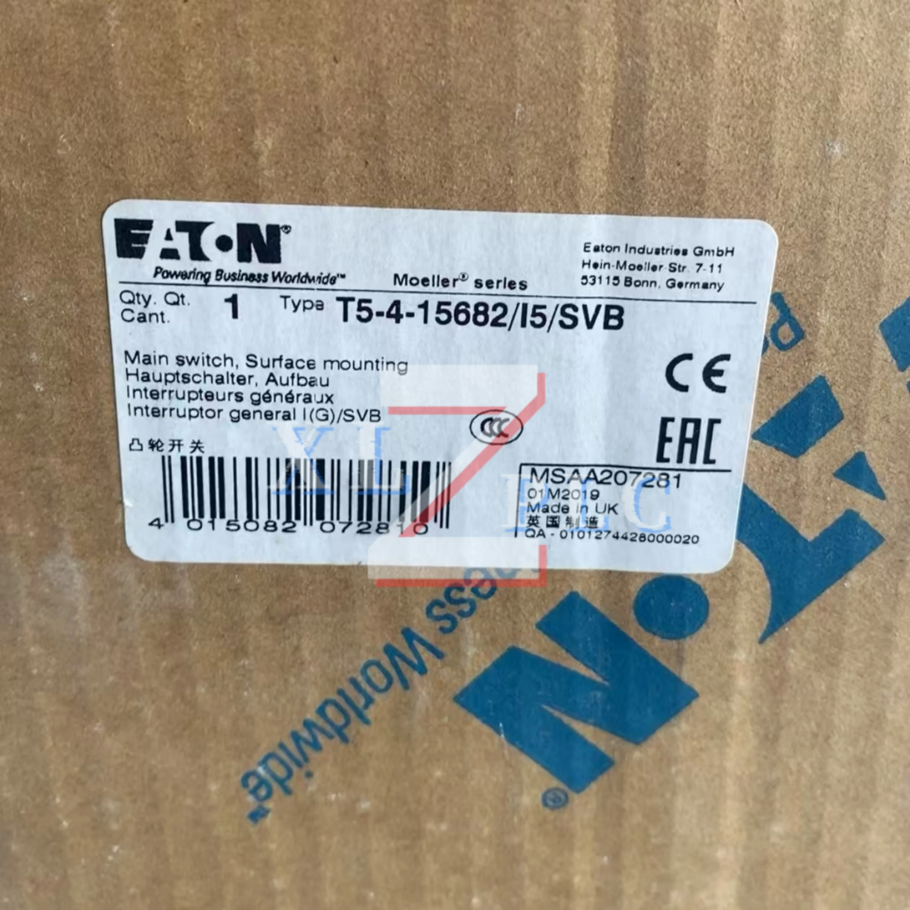

new original Hauptschalter T5-4-15682/I5/SVB