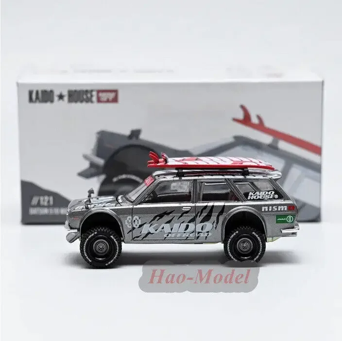 MINIGT 1/64 لنيسان كايدو 510 عربة 4x4 نموذج سيارة سبيكة دييكاست محاكاة لعب الأولاد هدايا عيد هواية عرض الحلي