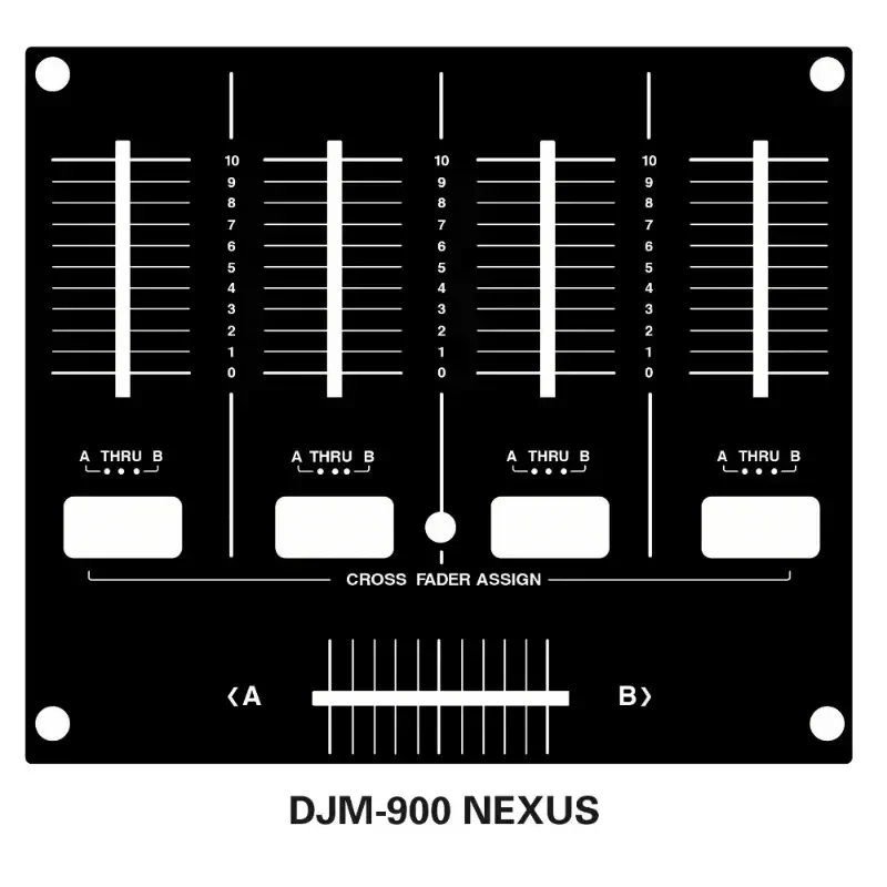 PVC self-adhesive film Pioneer Mixer DJM-900 NEXUS SRT NXS2 Skin Pusher Panel Protective Film ( not iron plate)