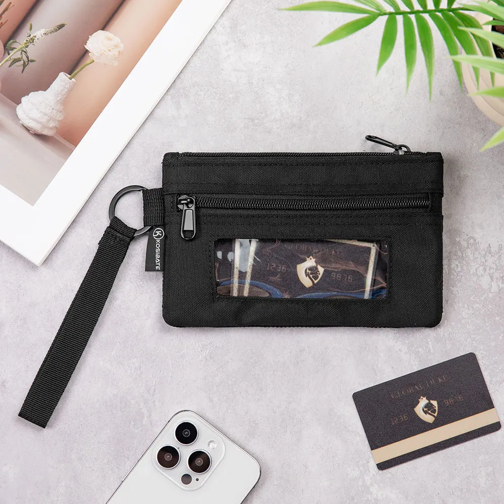 Kosibate Multi-Purpose Cell Phone Wallet Wristlet Bag EDC Pouch Passport Holder Zipper Coin Purse Large Capacity Travel Wallet
