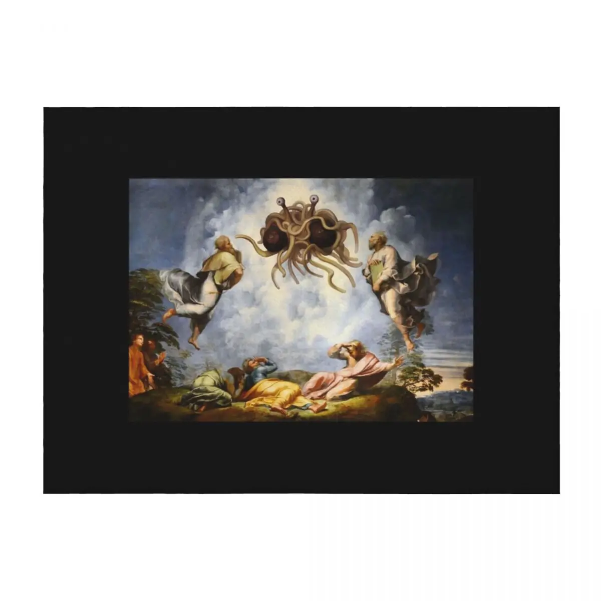

The Transfiguration of The Flying Spaghetti Monster Throw Blanket blankets ands Personalized Gift for winter wednesday Blankets