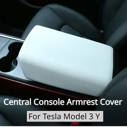 Armrest Box Cover for Tesla Model 3 Y Armrest Box Center Console Protective TPE Snap-in Installation Modely Interior Accessories