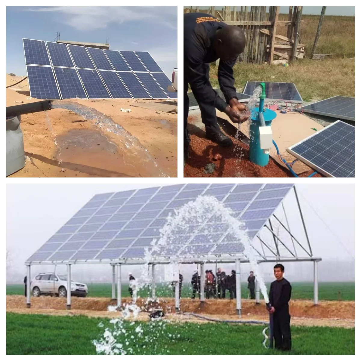 مضخة مياه تعمل بالطاقة الشمسية غاطسة من الفولاذ المقاوم للصدأ مقاس 4 بوصة تيار مستمر من المصنع مع دفاعة بلاستيكية للبئر