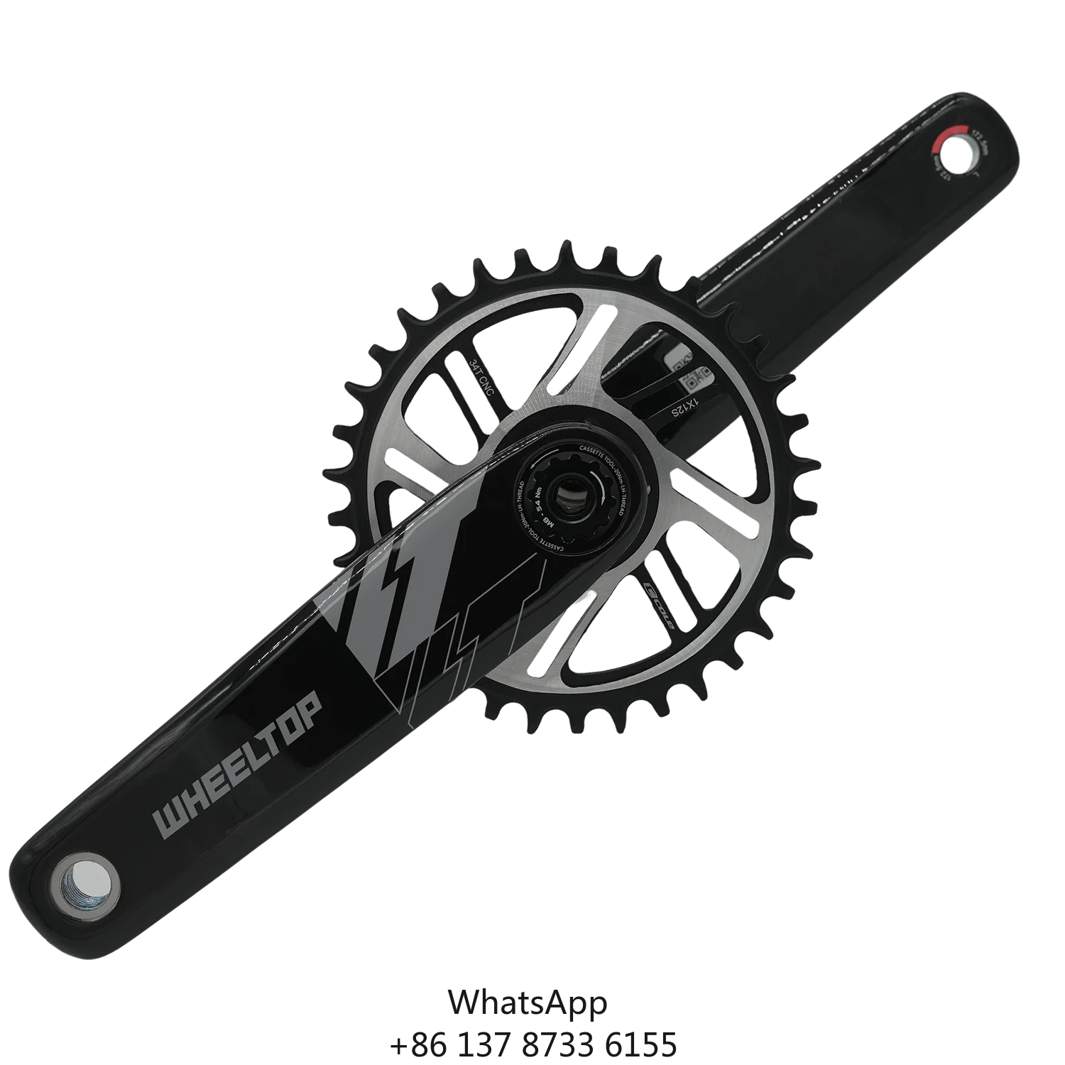 Manufacture Wholesale Carbon Crankset With Chainring For Bikes 162mm-175mm 32T-36T