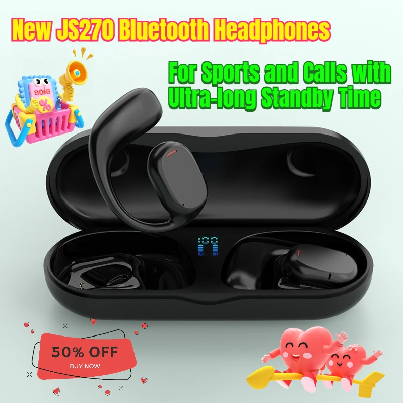 

New JS270 Bluetooth Headphones Dual-ear Hook Style for Sports and Calls with Ultra-long Standby Time