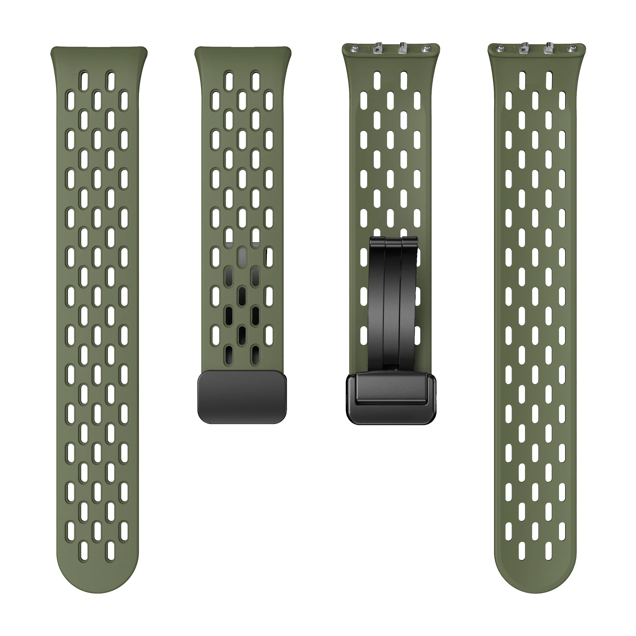 Magnetyczna klamra D sportowa opaska silikonowa do Samsung Galaxy Fit3 Fit3 SM-R390 pasek zamienny opaska na nadgarstek akcesoria do bransoletki