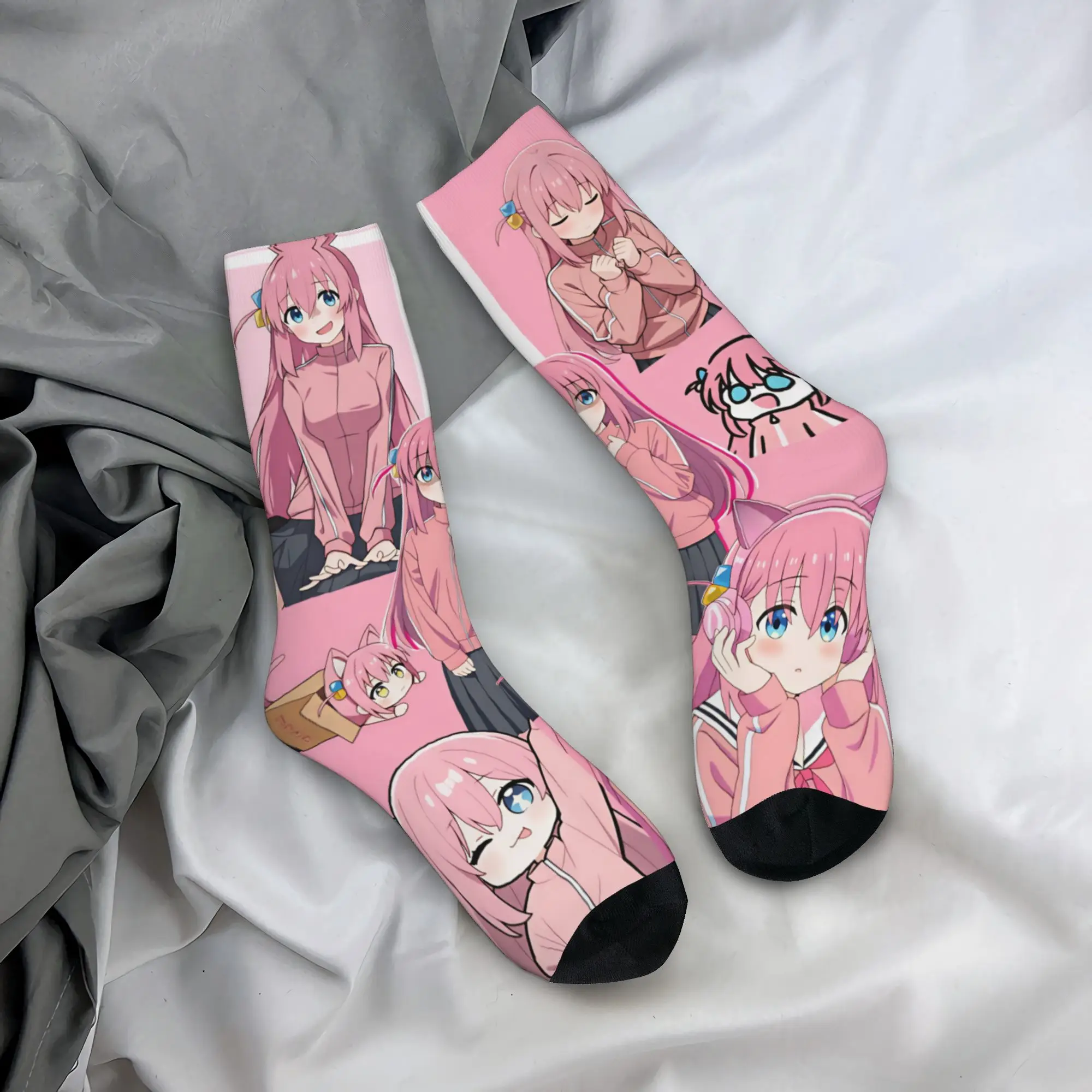 B-Bocchi The R-Rock Manga Dress Socks Men Women Warm Fashion Novelty Anime Crew Socks