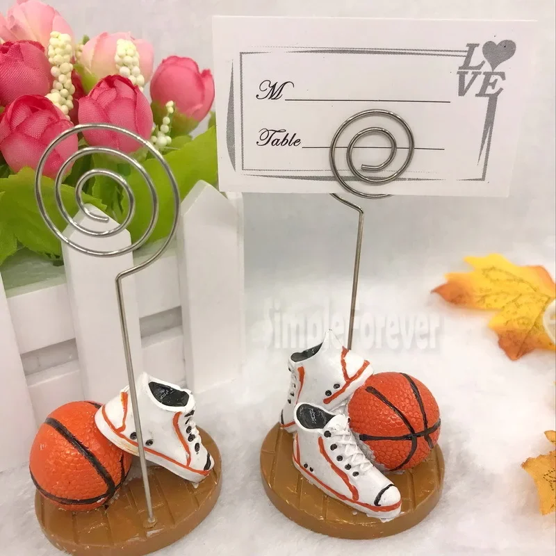 Wedding Party Decoration - Basketball or Football Themed Shoes Place Name Card Holders Sport Theme Table Number Holder 50pcs/lot