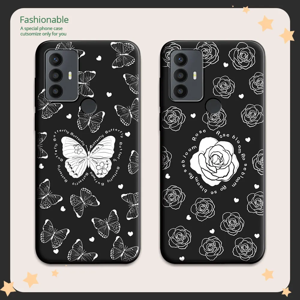 For TCL 305 306 305i 5164D Case Soft Silicone Phone Cases For TCL 305i TCL 5164D Sunflower Flower Love Cover Fundas TCL305 Coque