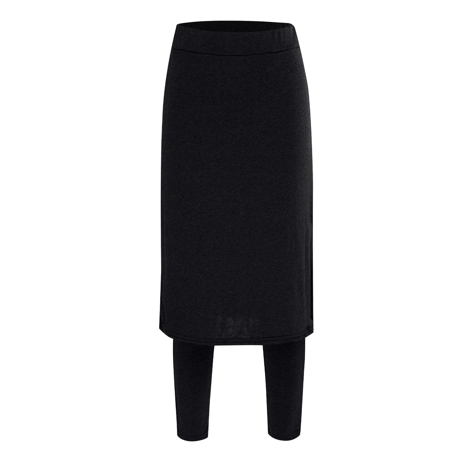 Women 2 in 1 Tennis Golf Pantskirt High Waist Elastic Waistband Side Split Skirted Leggings for Casual Workout Yoga Sports Wear
