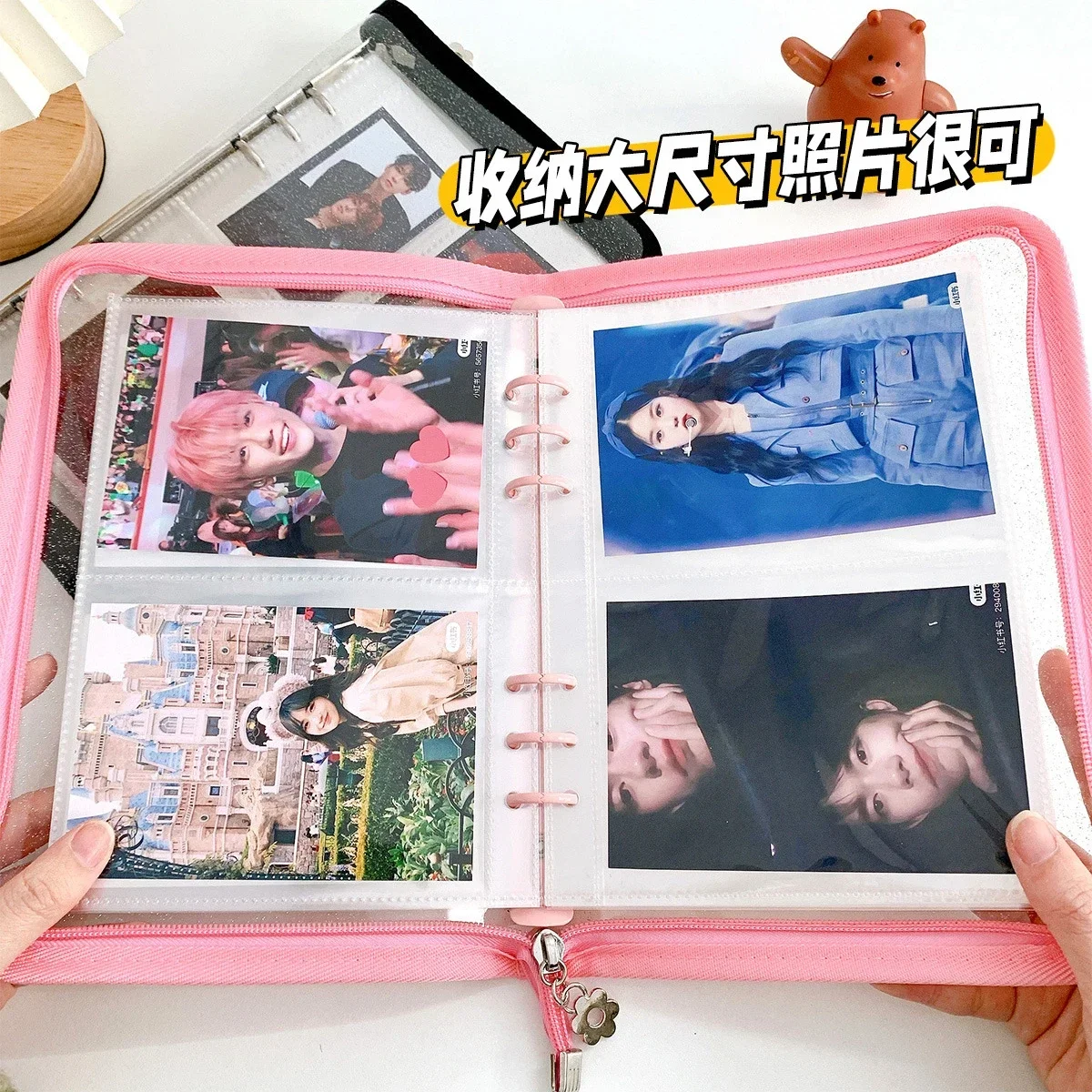 A5 Kpop Bağlayıcı Fotoğraf Kartları Diy Fotocard Toplama Kitap Idol Resim Albümü Karalama Defteri Kpop Fotoğraf Albümü Dergisi Dizüstü Kart Bağlayıcı