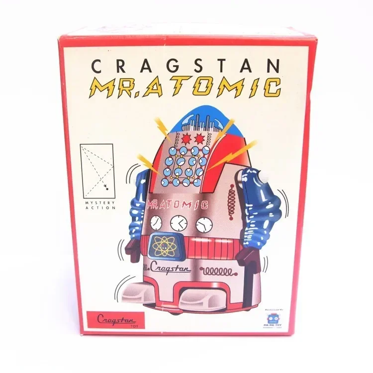 [Divertido] colección clásica mecanismo de relojería Retro robot de estaño para caminar de Metal juguete mecánico regalo de Navidad para niños