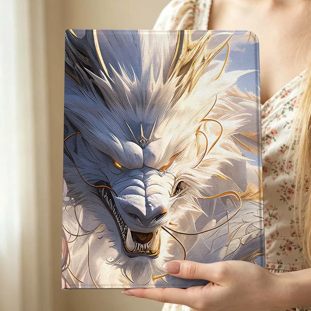 Anime Dragon Girl Pen Tray For Huawei MediaPad MatePad Honor Pro V6 9 V8 X9 X 10 13.3 12.3 11 11.5 Inch Tablet Case