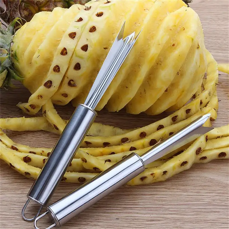 Fruit Tool Sharp Edge V-type Pineapple Non-slip Kitchen Tools Household Products Stainless Steel Pineapple Knife Durable Peeler