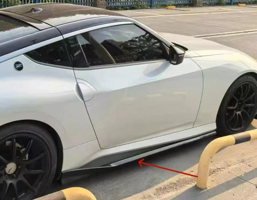 

2PCS Real Carbon Fiber Side Skirts For Nissan Z 400Z RZ34 2023 2024 2025 Body Kit Styling Auto Accessory