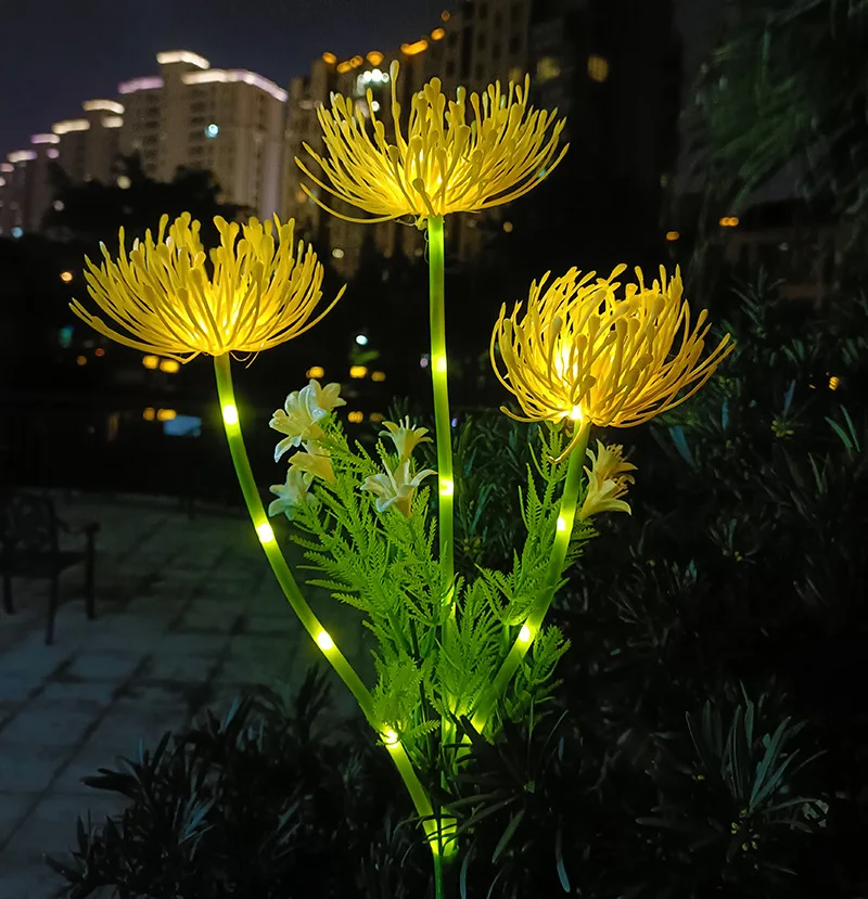 Bruiloftsfeest Vakantie Tuindecoratie Simulatieplanten Buiten Zomer Tuinverlichting voor Solar LED Gazonlamp Eeuwige bloem