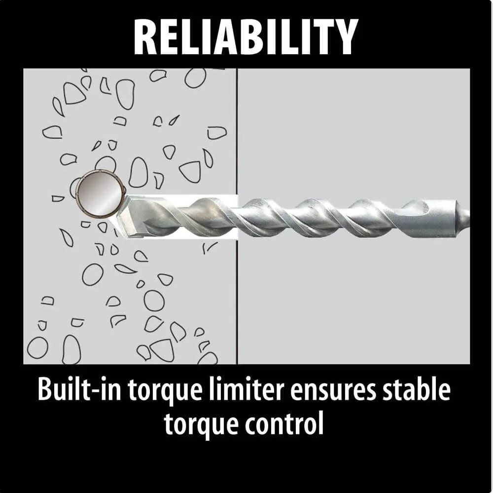 Martelo rotativo de 1-1/8 de polegada com compatibilidade de bits SDS-PLUS e rebarbadora de 4-1/2 de polegada para demolição e moagem de serviços pesados