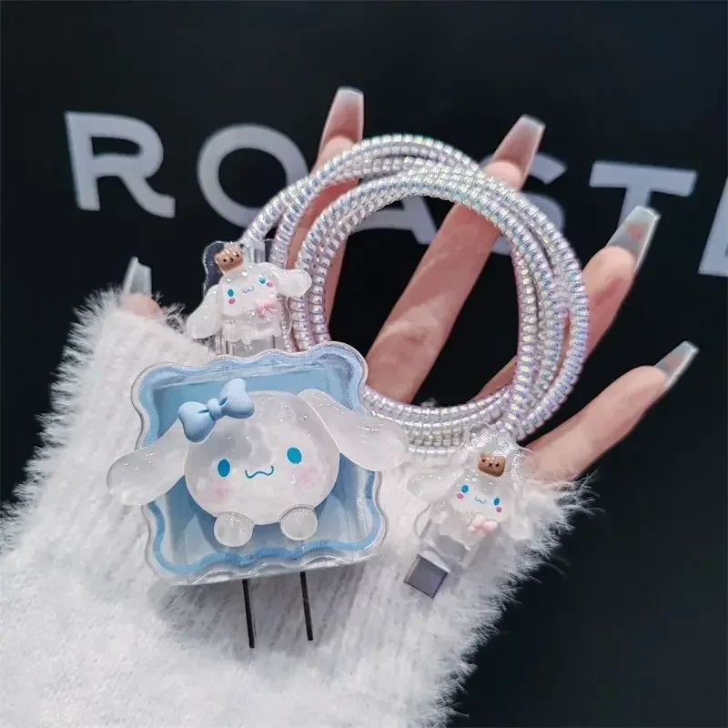 Sanrio Cinnamoroll For iPhone14 charger protective case 15promax suitable for iPhone13 fast charging head 12 shell 11 soft