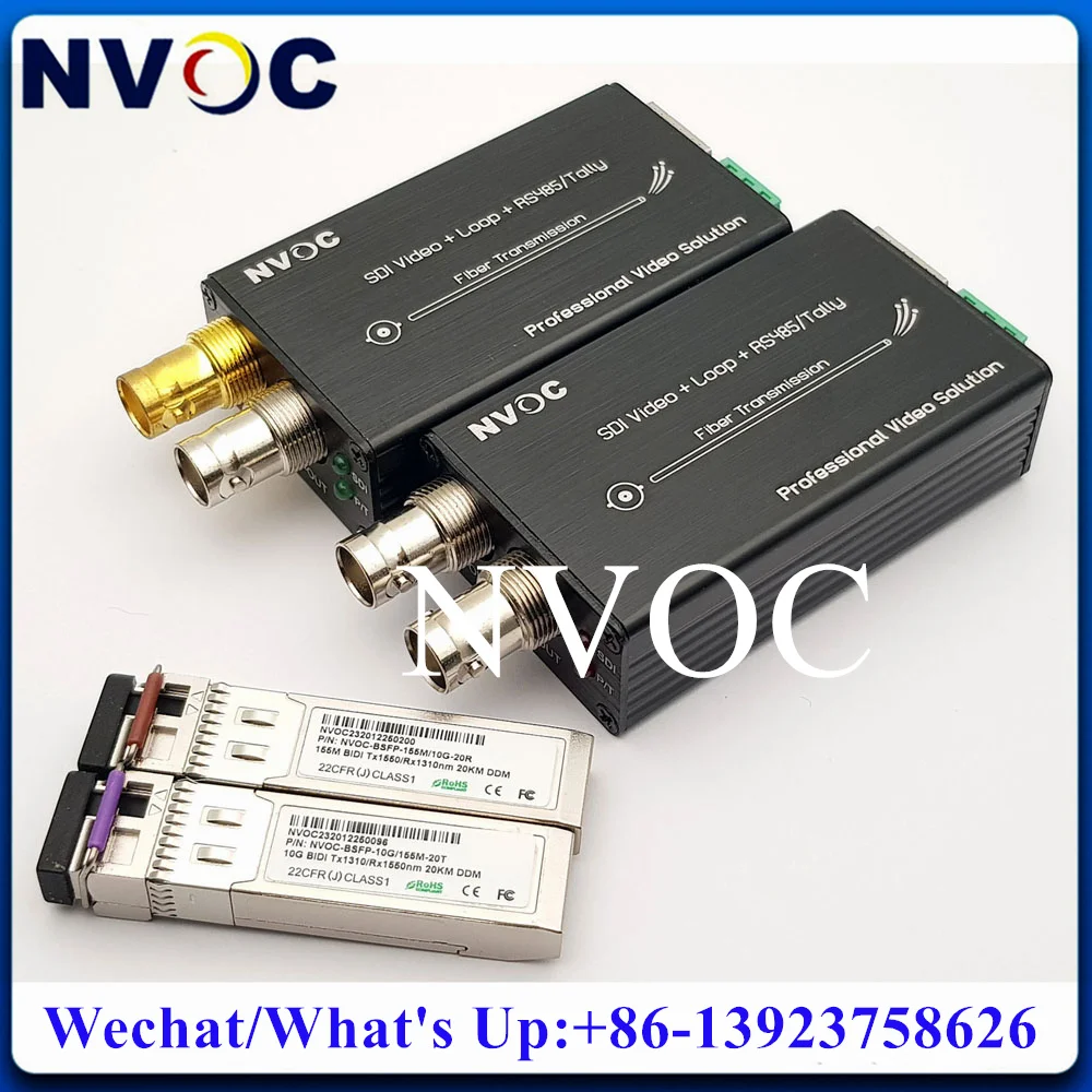 BIDI 20Km 1080P 3G-SDI Fiber Extender Over LC Optical  Extender With Loopout For Broadcast Level SDI Video Optic Transceiver