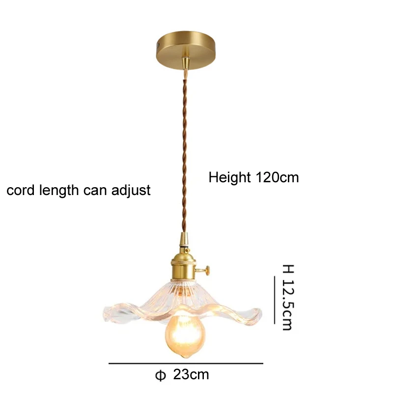 Home Eenvoudige LED Hanger Licht Armatuur Slaapkamer Woonkamer Bar Kleurrijk Glas Koperen Hangende Lamp Licht Edison Plafond Kroonluchter plafondlamp hanglamp led verlichting hanglamp woonkamer